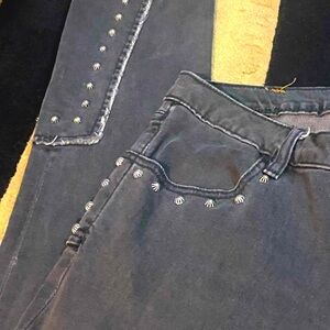 Allen B. By Allen Schwartz Studded  charcoal  bootleg. Vintage  fashion forward